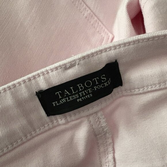Talbots Petites Women 12P Light Pink Denim Flawless Five-Pocket Slim Ankle Jeans - Picture 8 of 10